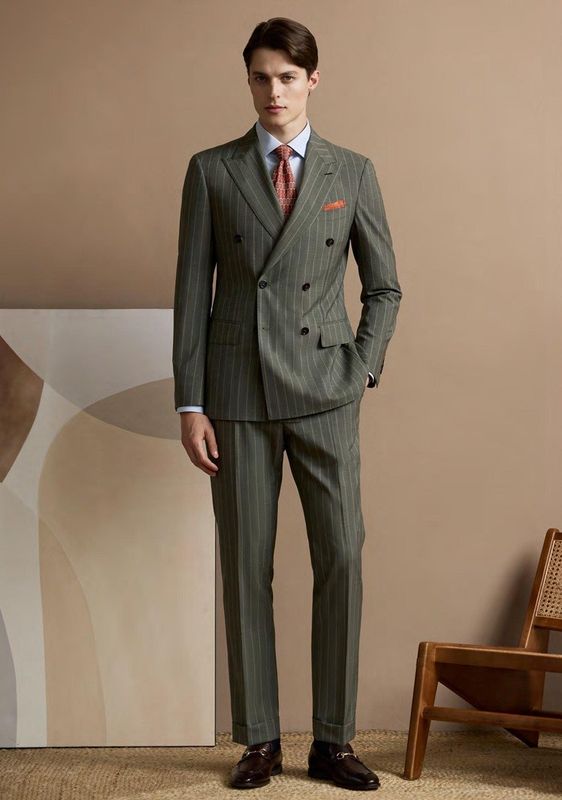Double-Breasted Pinstripe Suit – Statement of Power and Style