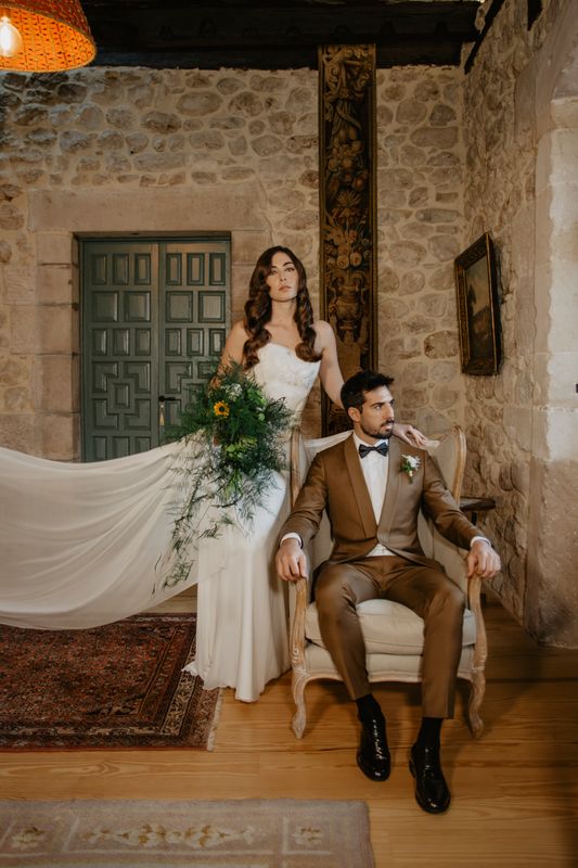 Caramel Brown Elegant Suit – Bold Sophistication