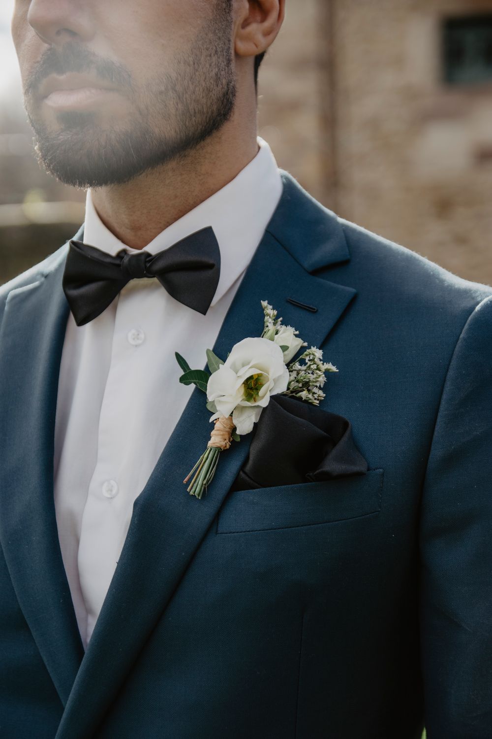 Traje de Boda Cruzado en Verde Petróleo