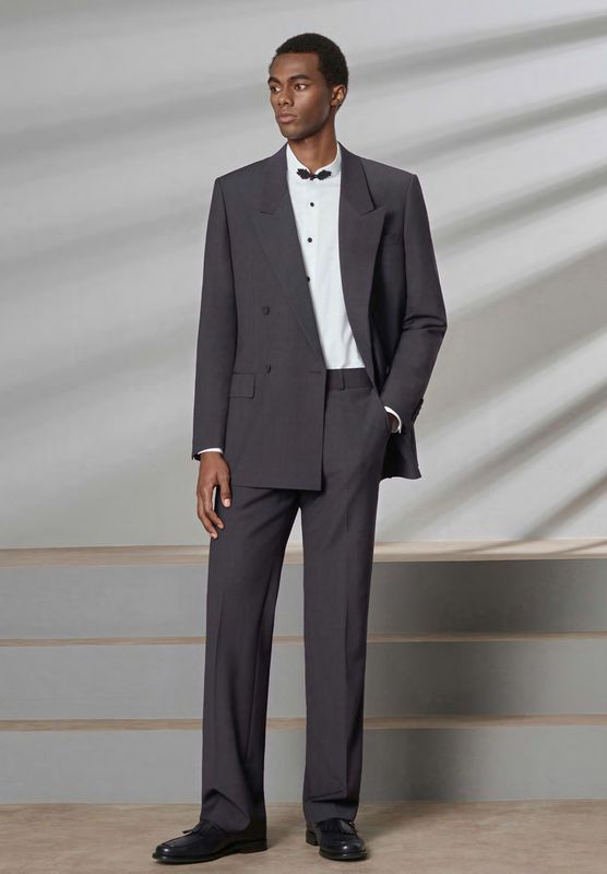 Double-Breasted Tuxedo – Charcoal Grey