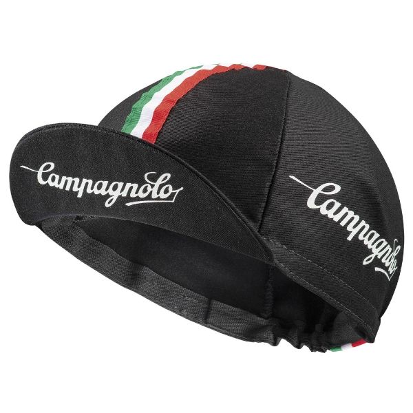 Campagnolo Sportwear, Casquette cycliste, Taille unique, Color: Noir / Italie
