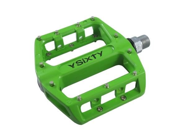 V-Sixty B-87 Flat/Platform Pedal with Sealed Bearings, Color: Vert