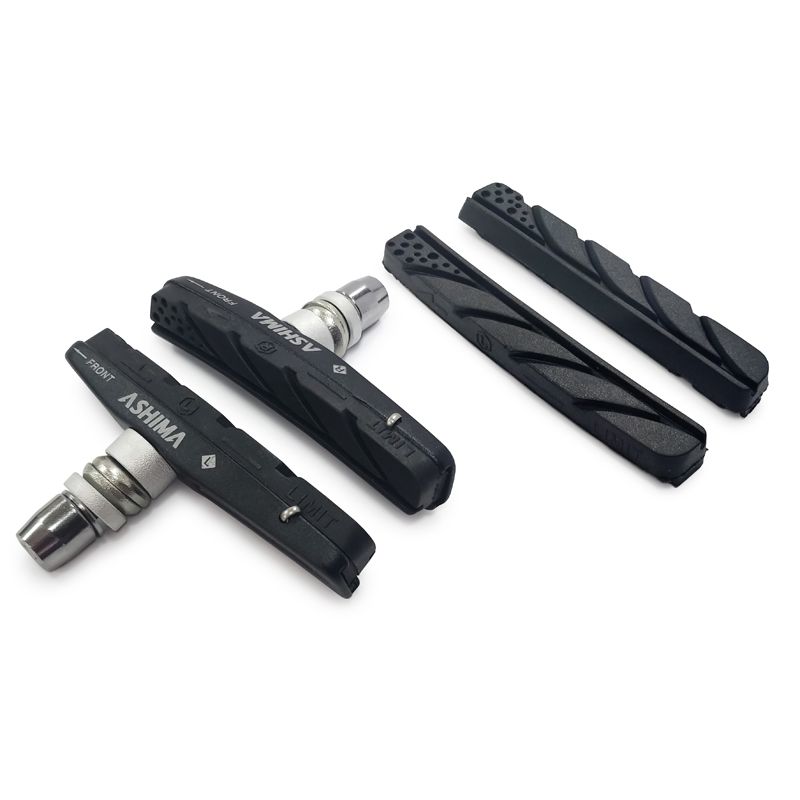 Ashima - Patins de frein pour V-brake à cartouche Noir