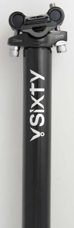 V-Sixty Go-Post - Tige de selle Noire 27.2 x 350mm