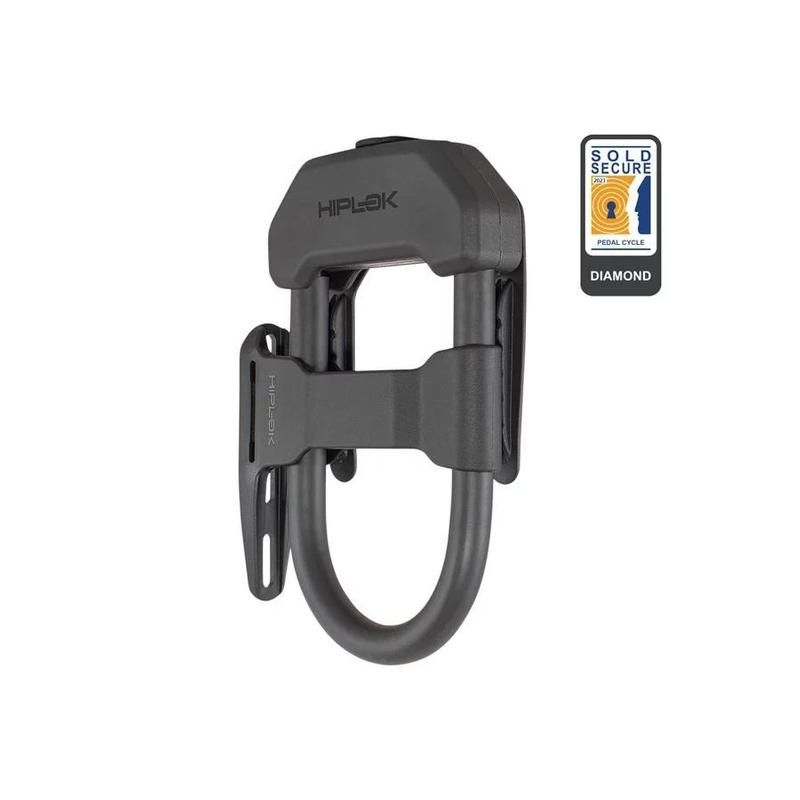 Hiplok DXF Lock w/Frame Clip - All Black