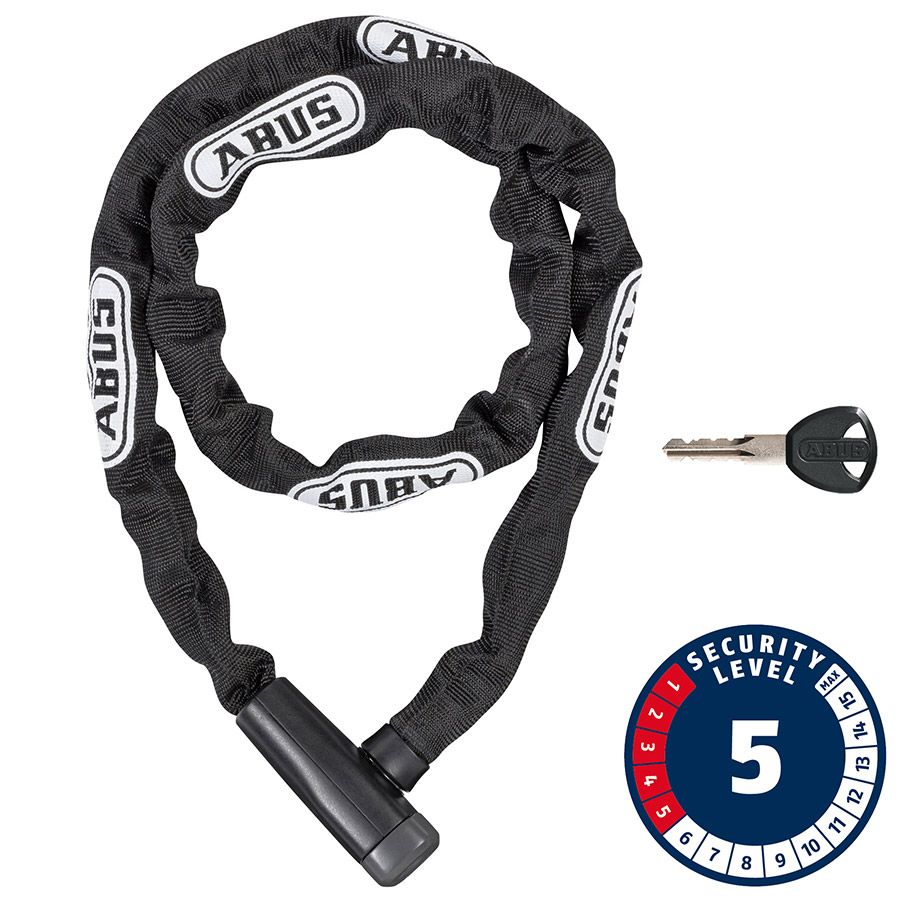 Abus Steel-O-Chain 5805K - Chaîne avec serrure à clé 5mm x 110cm (5mm x 3.6')