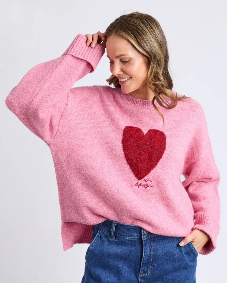 ELM Intersia Heart Knit Jumper