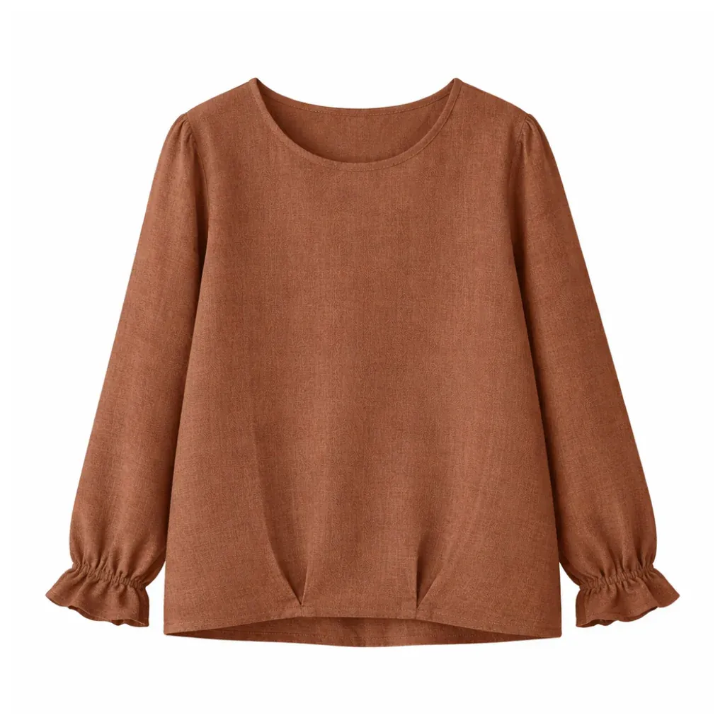 CARTER Round neck Linen Top