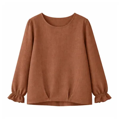 CARTER Round neck Linen Top