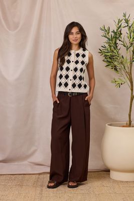 DESIGN NATION Quinn Crochet Vest