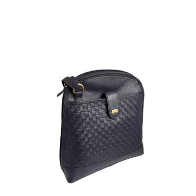 BARON Woven Leather Cross Body Bag
