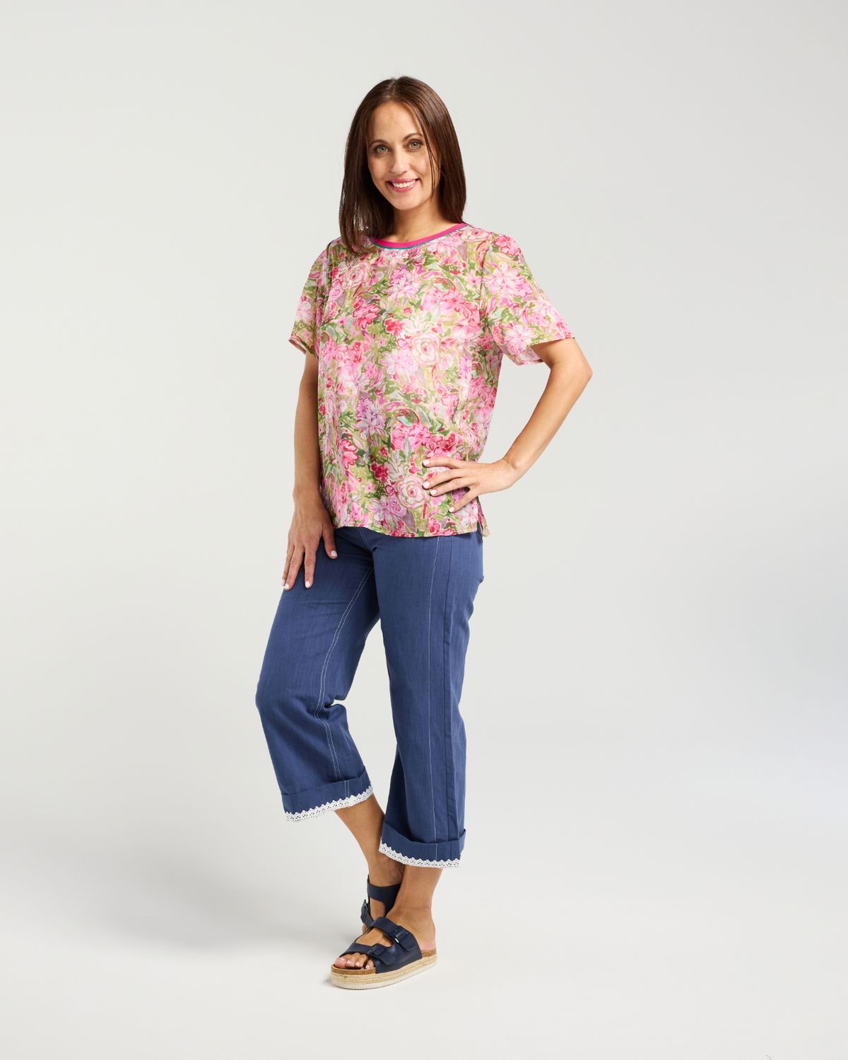 SEDUCE Lina Top, Fabric: 100% Ramie, Size: 8, colour: Neon Meadow