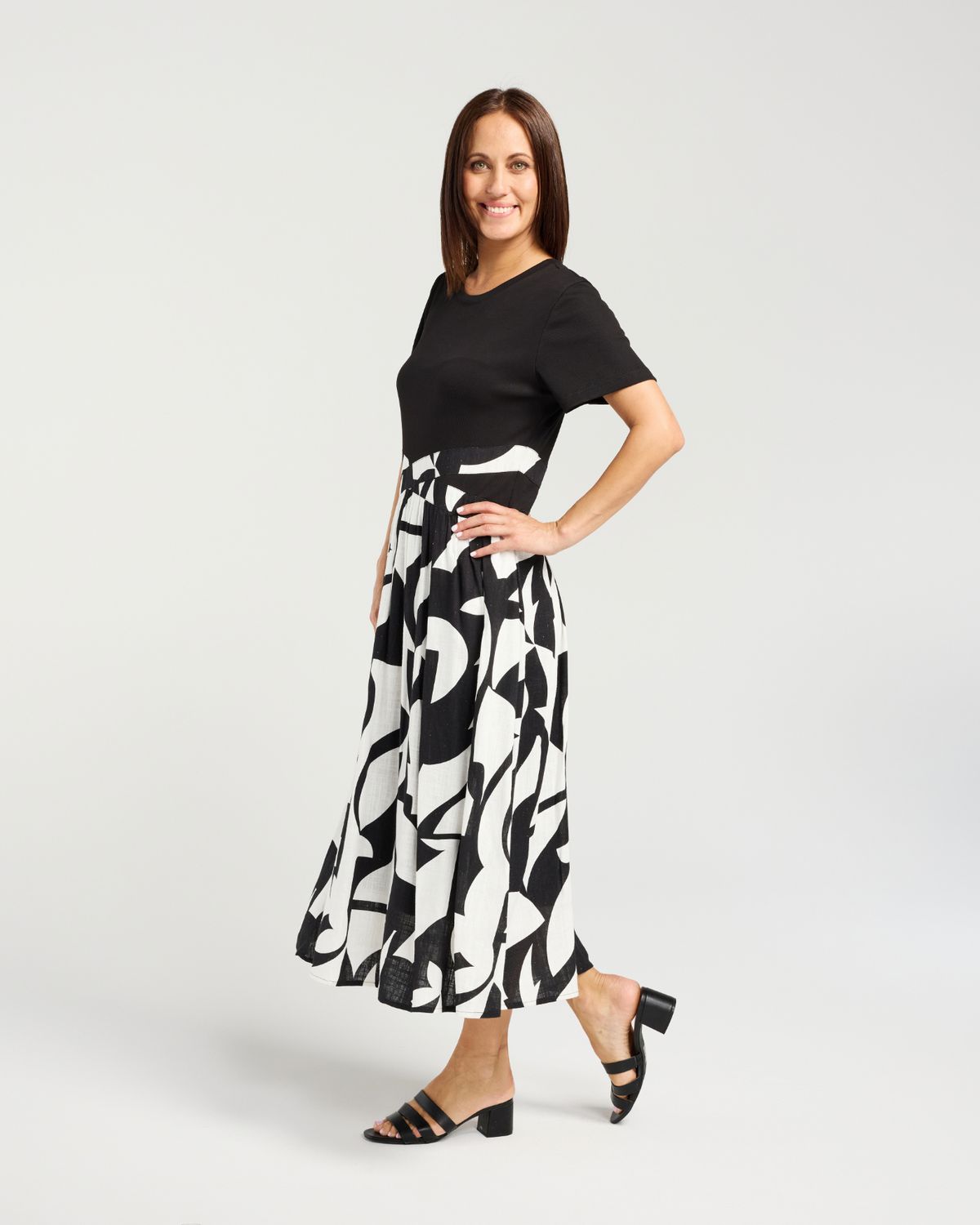 SEDUCE Delilah Dress, Fabric: Viscose Cotton Blend, Size: 8, colour: Mono Form