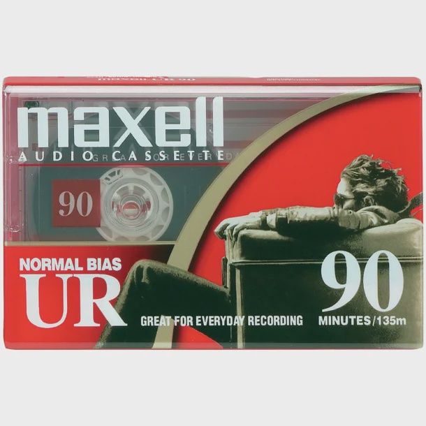 Maxell UR90 90-Minute Normal-Bias Cassette Tape (1 Pack)