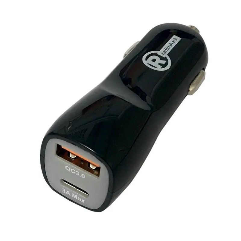 Dual Car Charger with 1 USB (QC3.0 12W) &amp; 1 Type-C (PD 20W) Port