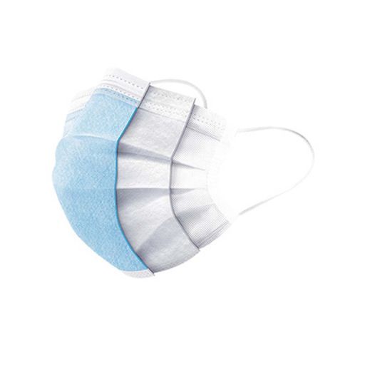 Multi-Layer 3-Ply Disposable Procedural Face Mask w/ ELASTIC EARLOOPS (BOX OF 50)