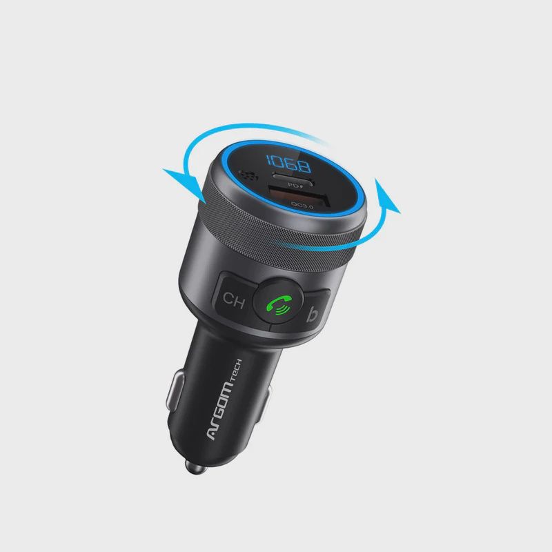 Spectro T1 Bluetooth FM Transmitter with Dual Fast Charging Ports
