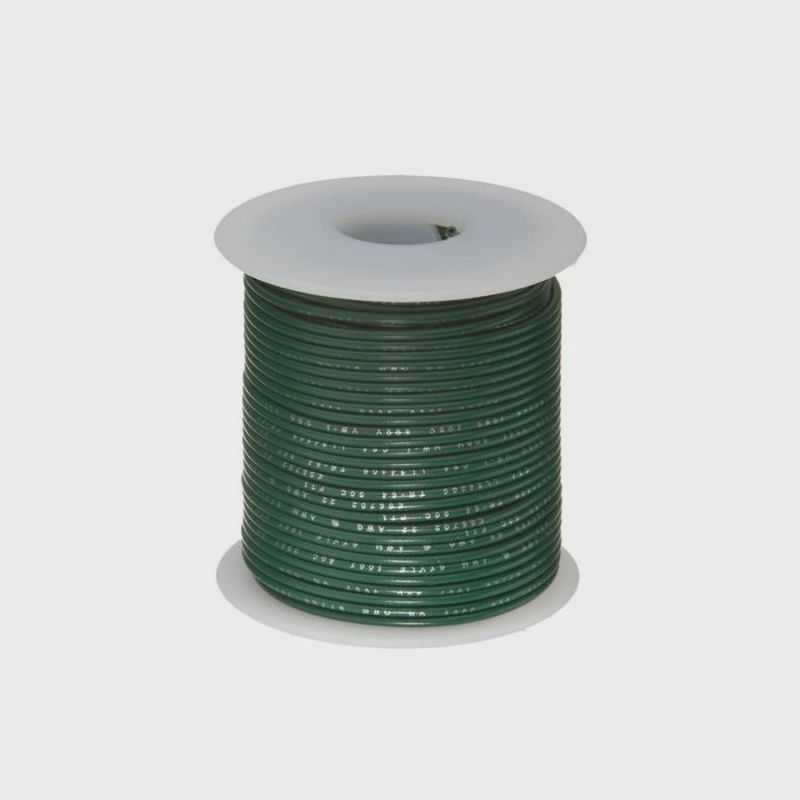 18 AWG Solid Tinned Copper Hook-Up Wire - 25 ft. (Green)