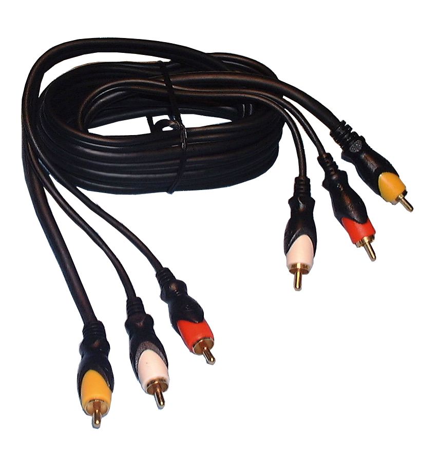 RCA Super-Flex Stereo &amp; Video Dubbing 6ft Composite Cable