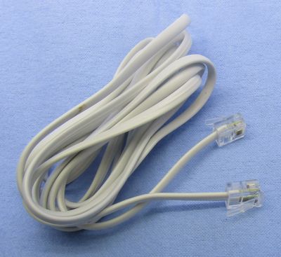 Telephone Extension Cable - 7 ft, 26 AWG, 4 Conductor
