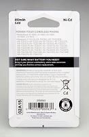 3.6V 850mAh NiCd Rechargeable Phone Battery