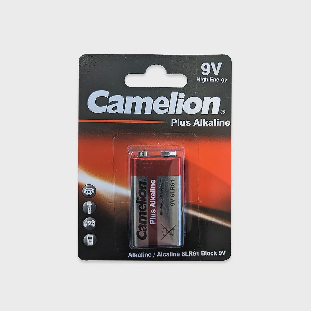Camelion 9 Volt Plus Alkaline Battery - Blister Pack of 1
