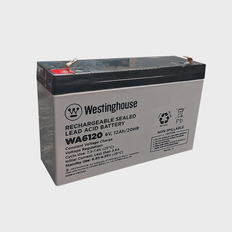 6V 12Ah Sealed Lead Acid Rechargeable Battery