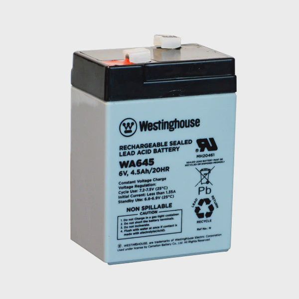6V 4.5Ah F1 Terminal, Sealed Lead Acid Rechargeable Battery