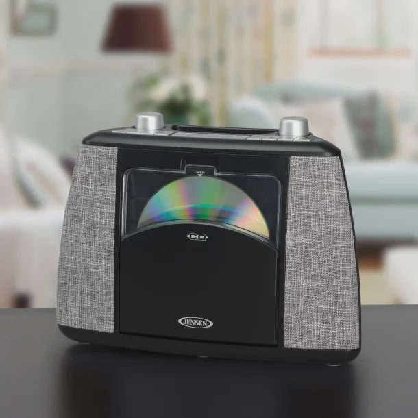 JENSEN Portable Bluetooth CD Music System with FM Radio (Black)
