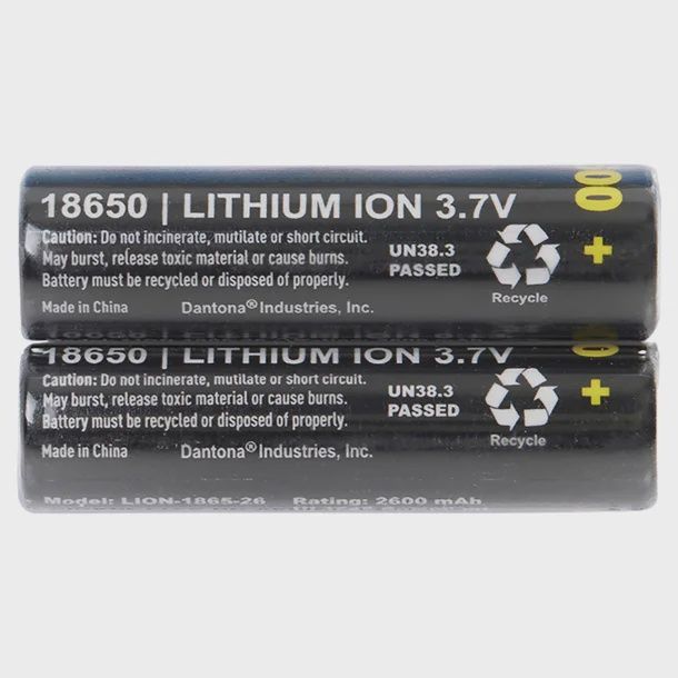 Ultralast 2,600 mAh 18650 Li-Ion Batteries (2-Pack)