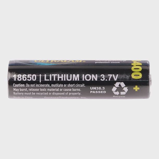 Ultralast 3,400 mAh 18650 High Capacity Li-Ion Battery (Single Pack)