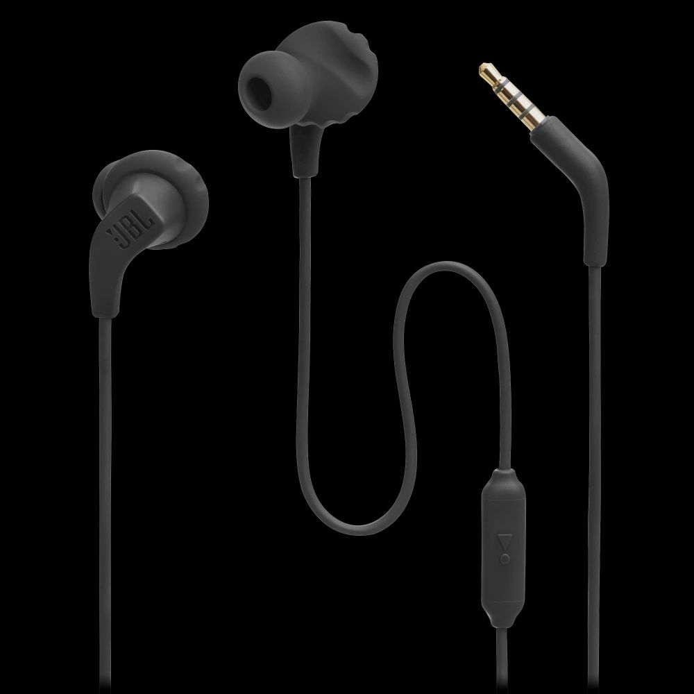 JBL - Endurance Run 2 Waterproof In-Ear Wired Headphones - Black
