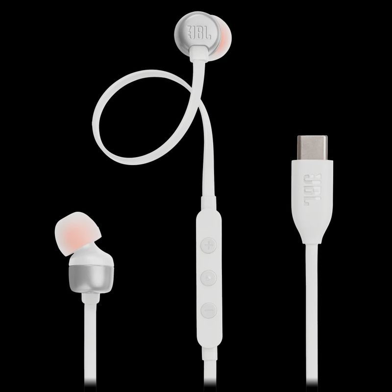 JBL - Tune 310C Wired In-Ear Headphones - White