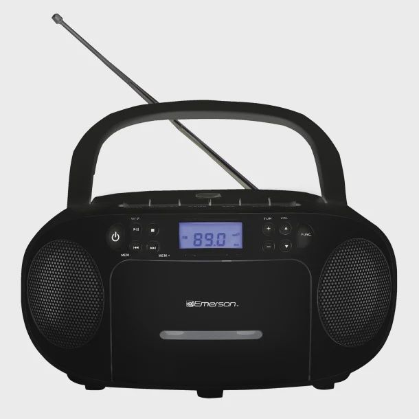 Emerson CD/Cassette/Radio Boom Box, EPB-3003 (Black)