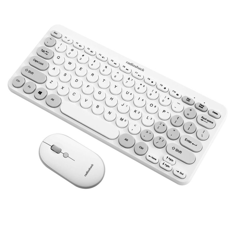 RadioShack 2.4G Wireless Keyboard and Mouse Combo – White