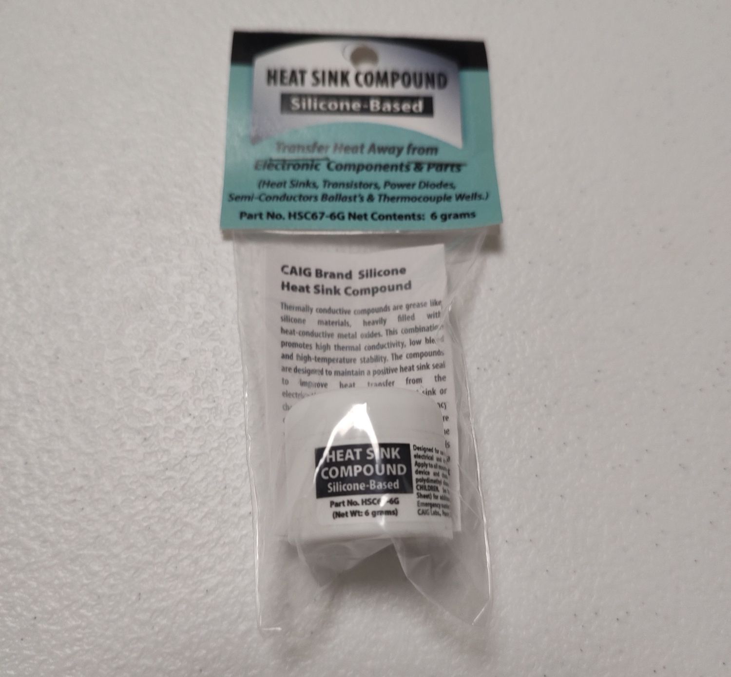 CAIG Silicone Heat Sink Compound – 6g Jar