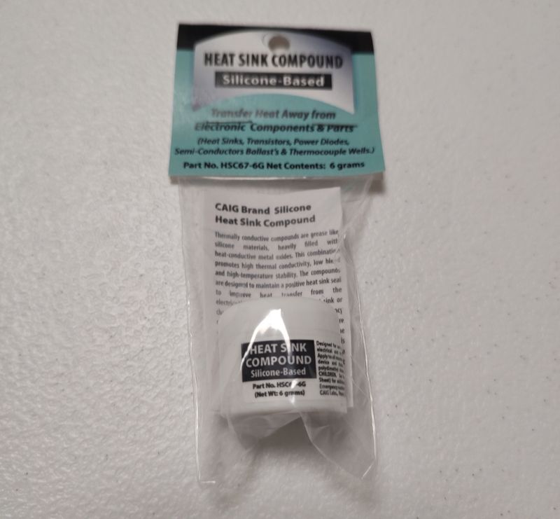 CAIG Silicone Heat Sink Compound – 6g Jar