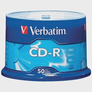 Verbatim CD-R Media 700MB 80-Minute 52X - 50-Count Spindle