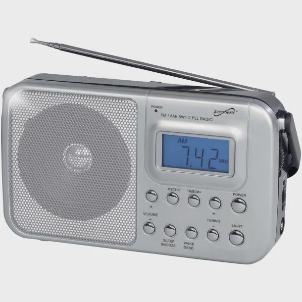 Supersonic Portable 4-Band AM/FM/SW1-2 Shortwave Radio