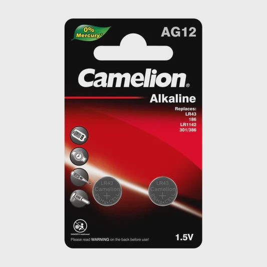 386 / AG12 / LR43 1.5V Alkaline Button Cell Battery