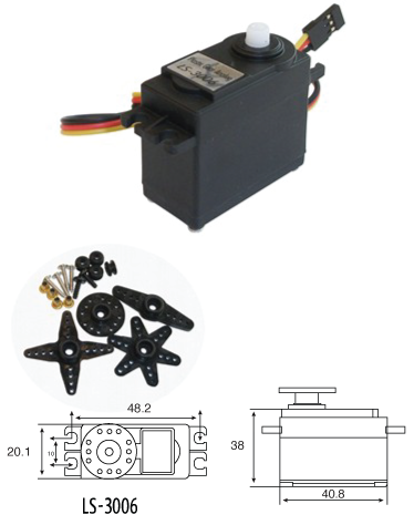OSEPP Plastic Gear Analog Servo - 360° Rotation