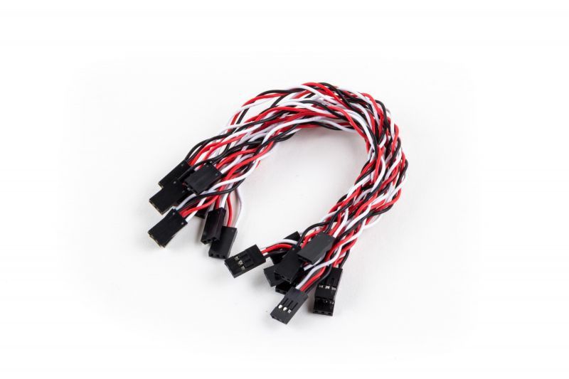 OSEPP 7&quot; 3-Pin JST RE Female-to-Female Jumper Cables (10-Pack)