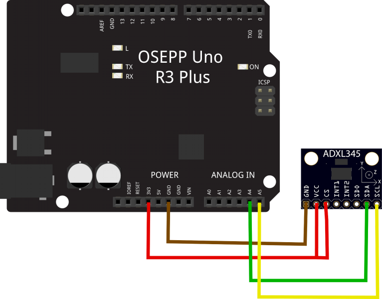 OSEPP ADXL345 Accelerometer Module for Arduino