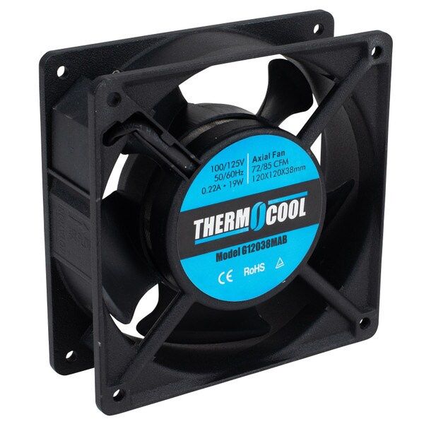 Thermocool 120x120x38mm Ball Bearing Cooling Fan – 72 CFM (110V AC)
