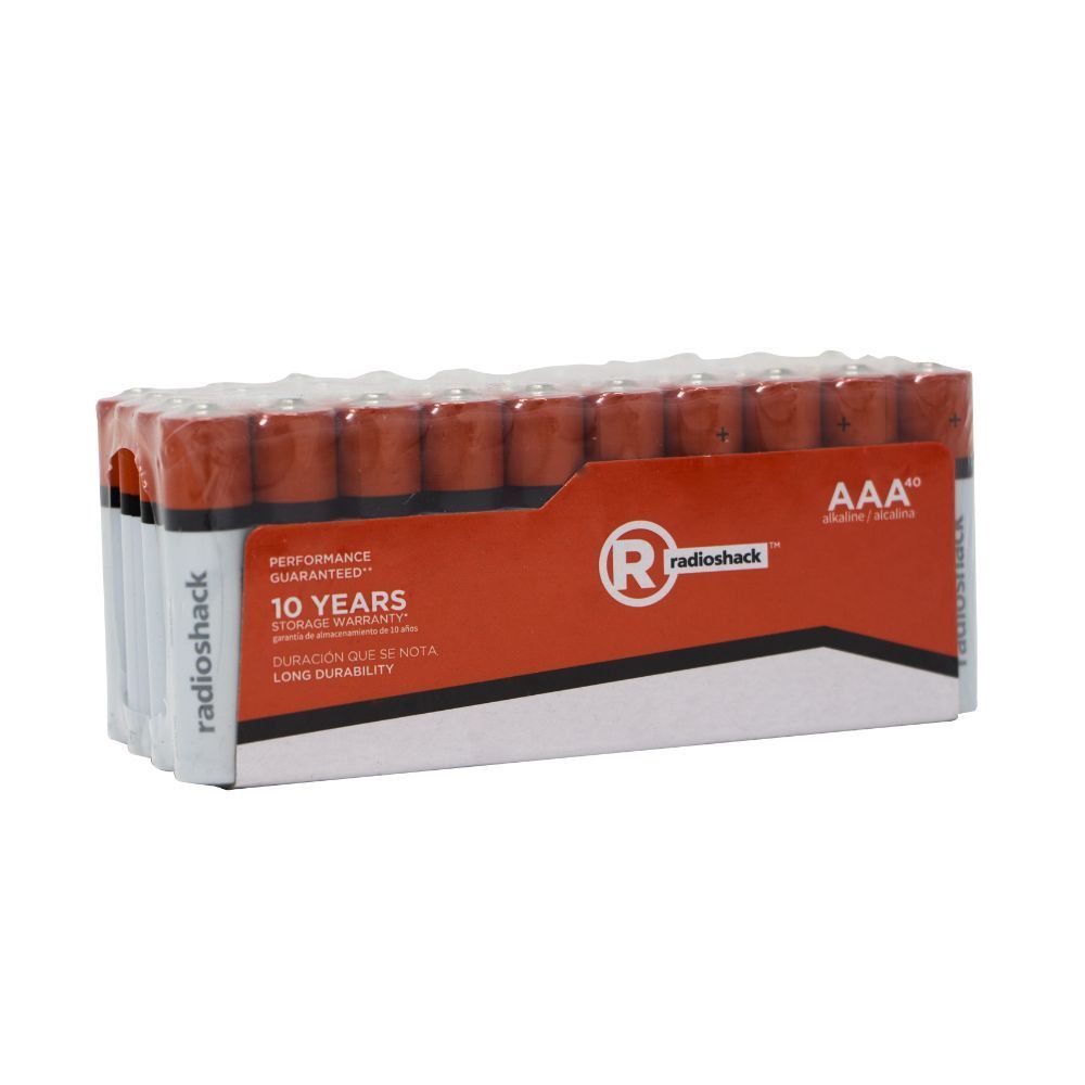 RadioShack AAA Alkaline Batteries – 40 Pack
