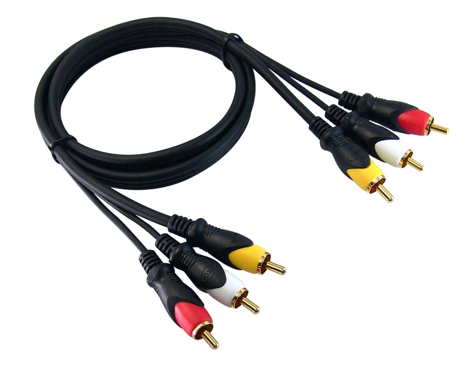 25 Ft. Stereo Audio / Video Cable 3 RCA Male to Male 75 Ohm