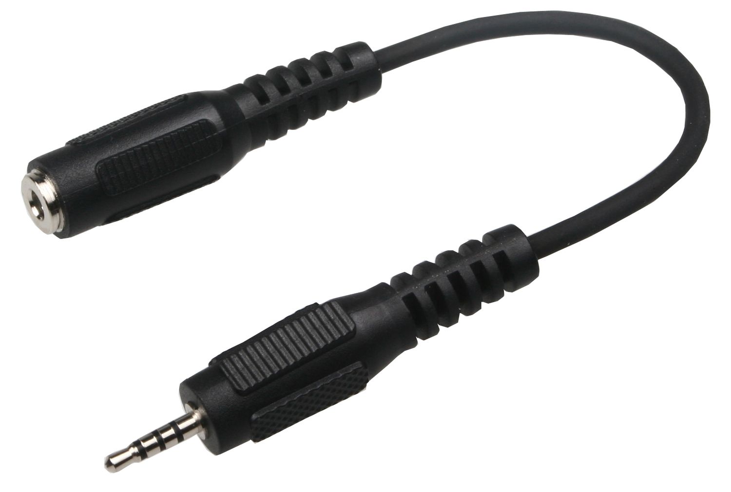 2.5mm 4-Conductor Male to 3.5mm 4-Conductor Female Audio Cable – 6 Inch