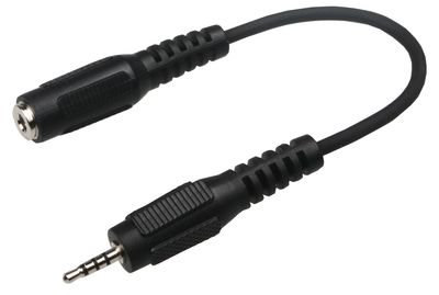 2.5mm 4-Conductor Male to 3.5mm 4-Conductor Female Audio Cable – 6 Inch