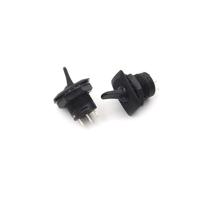 Round Paddle Lever Toggle Switch – SPDT (On)-Off-(On) Momentary