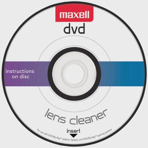 Maxell DVD Lens Cleaner – For Blu-ray, DVD &amp; Gaming Systems